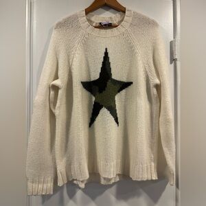 Wooden Ships Cream Sweater with Star Design